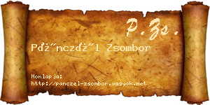 Pánczél Zsombor névjegykártya