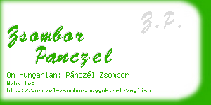 zsombor panczel business card